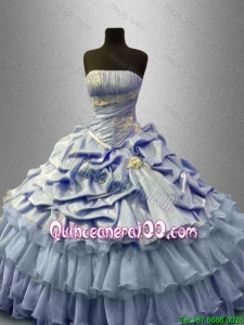 Beautiful Ruffled Layers Sweet 16 Gowns with Pick Ups for 2016
