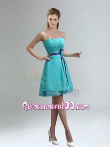 Classical Sweetheart Dama Dresses with Ruches