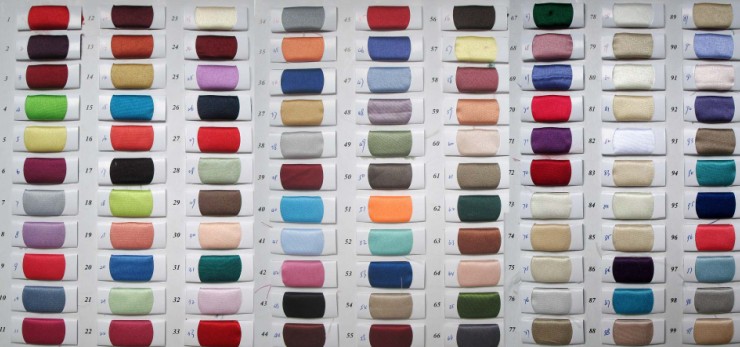 satin color chart