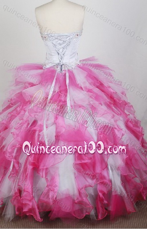 2014 Pretty Ball Gown Sweetheart Beading and Hand Made Flower Quinceanera Dresses