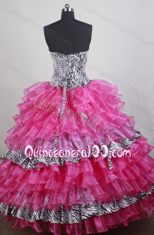 Wonderful Hot Pink Ball gown Sweetheart Beading and Ruffles Quinceanera Dresses
