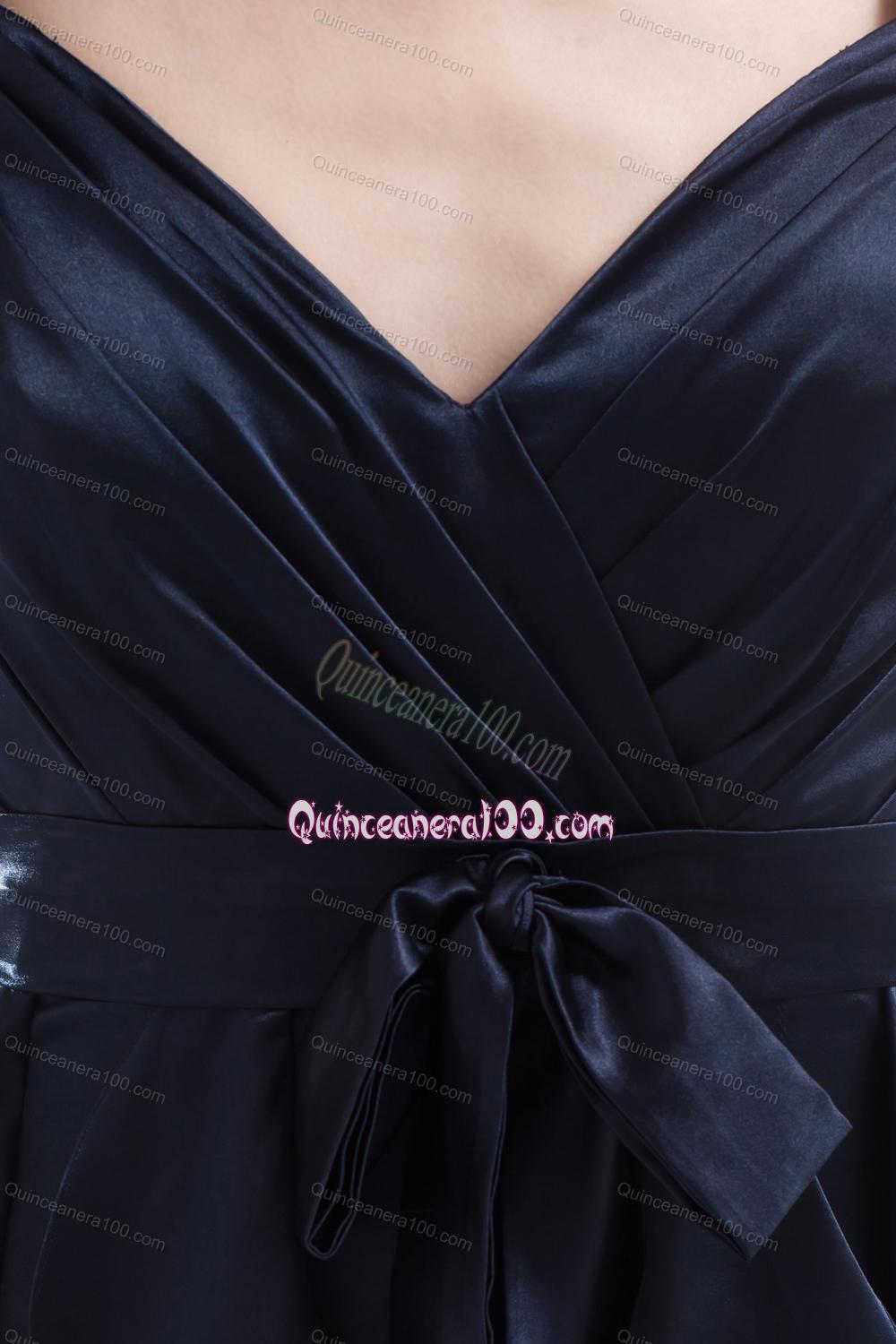 2014 Luxurious Navy Blue Mother of the Dresses with Ruffled Layers and Ruching
