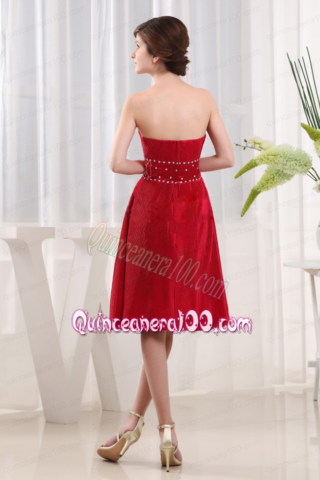 A-line Sweetheart Wine Red Mother of the Dress Chiffon Ruching