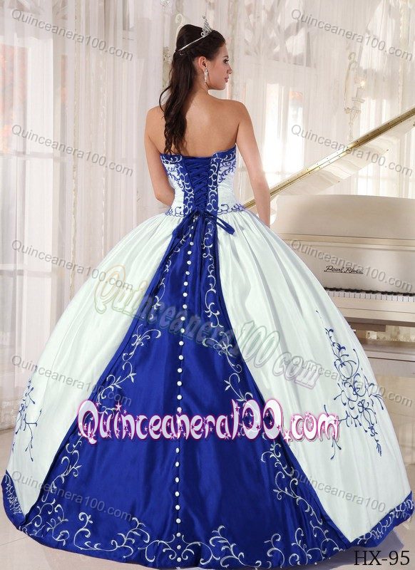 Strapless Embroidery and Pleats Dress for Quince Custom Made