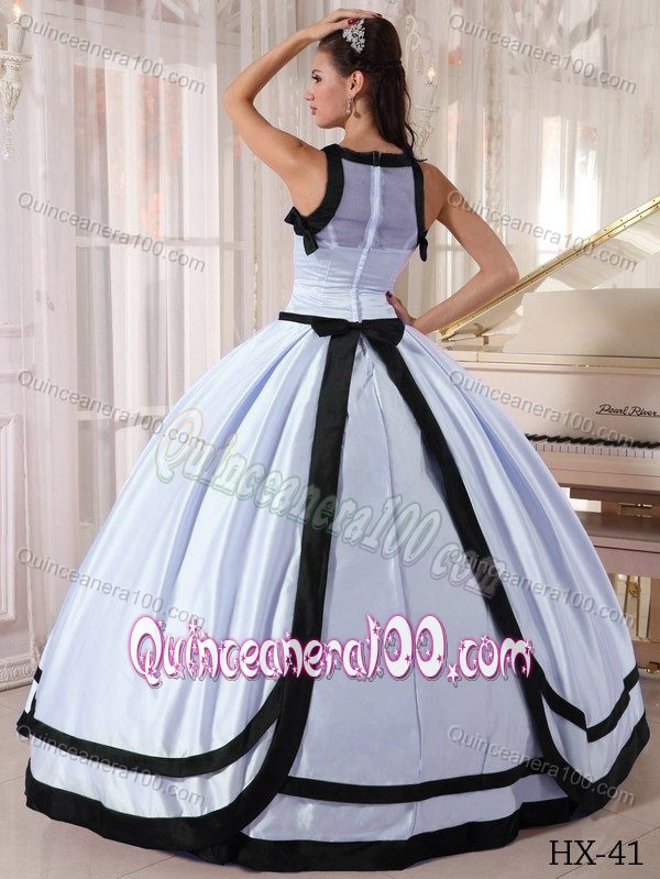 Unique Lilac and Black Ball Gown Bateau Quinceanera Gowns