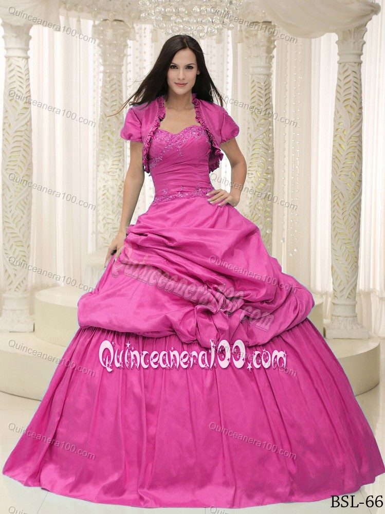 Dashing Appliques Sweetheart Dress for Quince with Floor-length