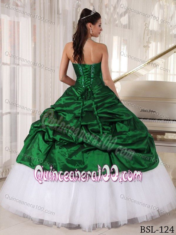 Customize Embroidery Pick-ups Quinceanera Dresses Floor-length