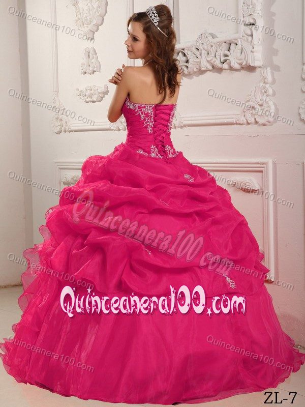 Most Recent Coral Red Ruffles Sweet Sixteen Dress with Appliques