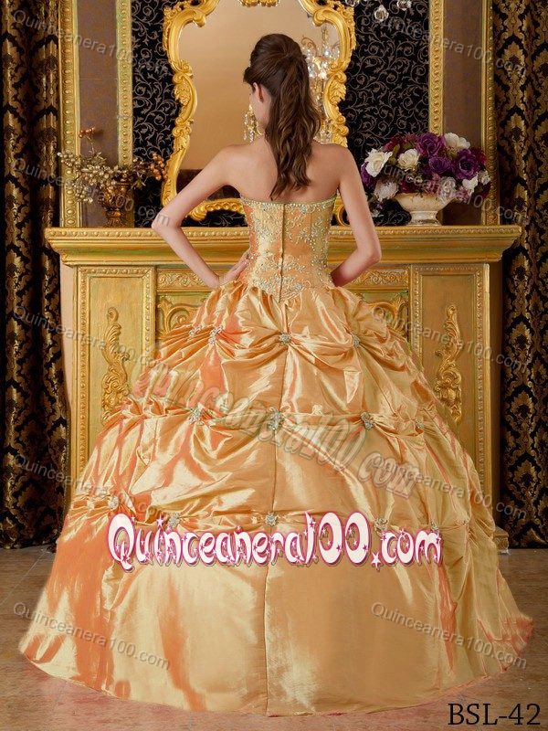 Gorgeous Halter Top Appliques Dresses for a Quince with Pick-ups
