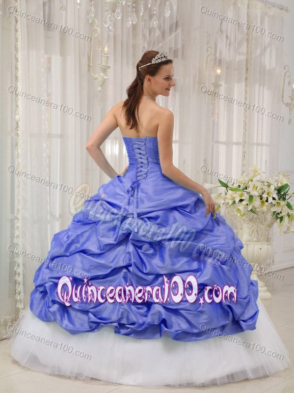 Two-toned Sweetheart Pick-ups Accent Beading Sweet 15 Dresses