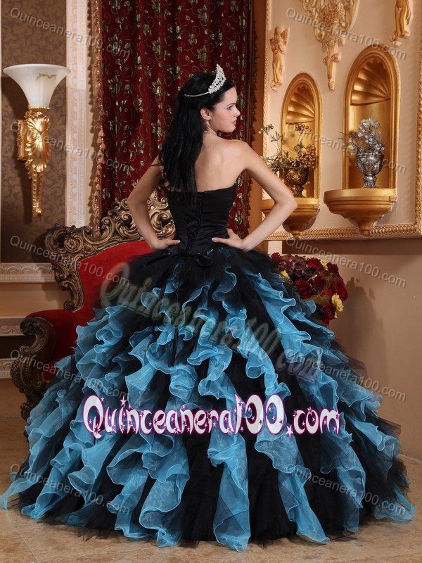 Tulle and Organza Beading Dresses Quinceanera with Ruffled Layers