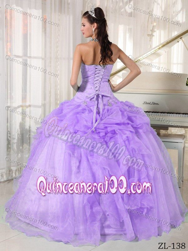 Wholesale Beaded Ruched Lavender Sweet 15 Dresses Factory