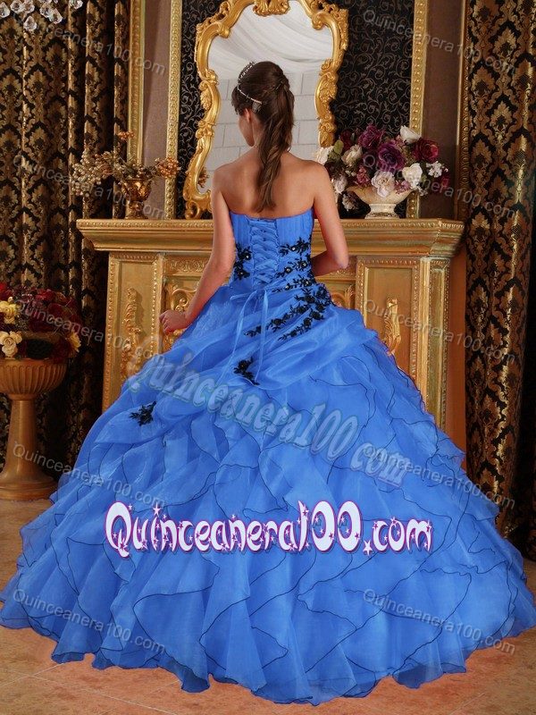 Sweetheart Organza Ruffled Layers Design Quinceanera Gowns 2013