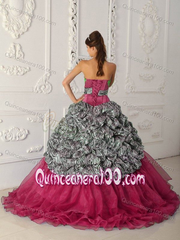 Exclusive Moulti-colord Ball Gown Strapless Quinceanera Dress For Girls