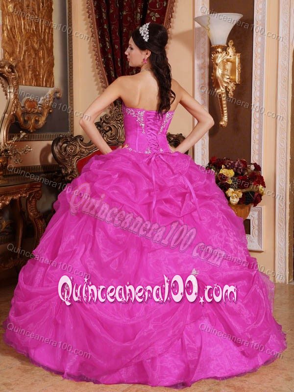Ball Gown Sweetheart Quinces Gown with Beading in Organza