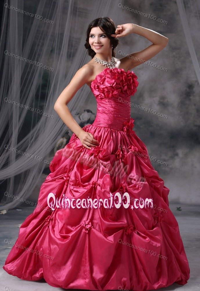 Perfect Hand Made Flowers Decorate Pick-ups Dresses Quince