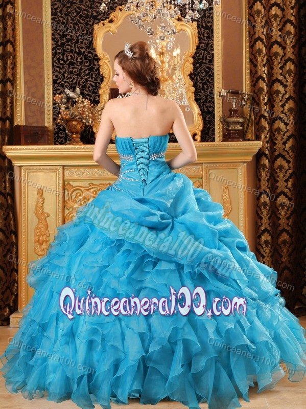 Modest Beaded Ruffled Quinceanera Party Dresses Online