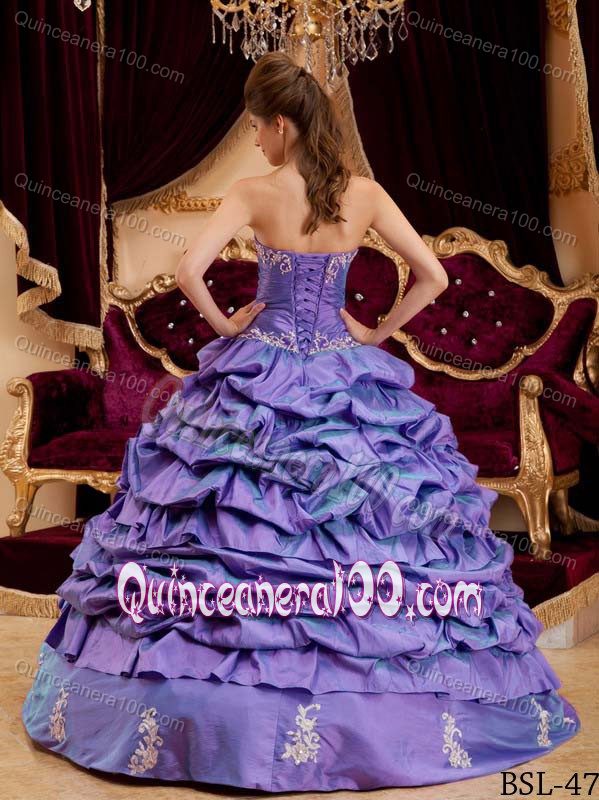 The Best Pick Ups Appliqued Purple Dress for Quince On Sale