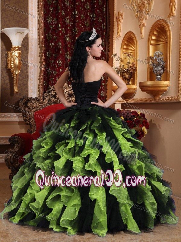 Two-toned Dress for Sweet 16 Beading with Ruffled Layers Hot Sale