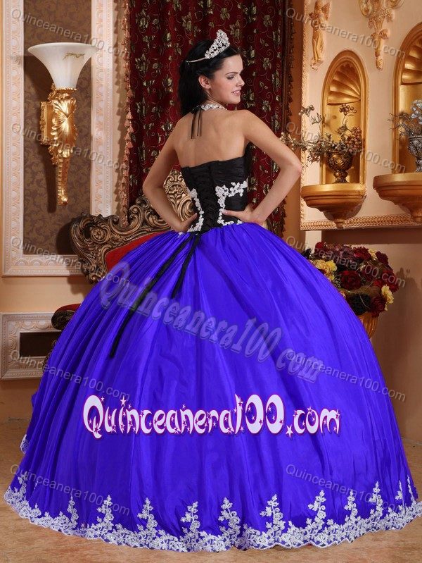 Brand New Appliqued Halter Top Multi-color Sweet 15 Dresses