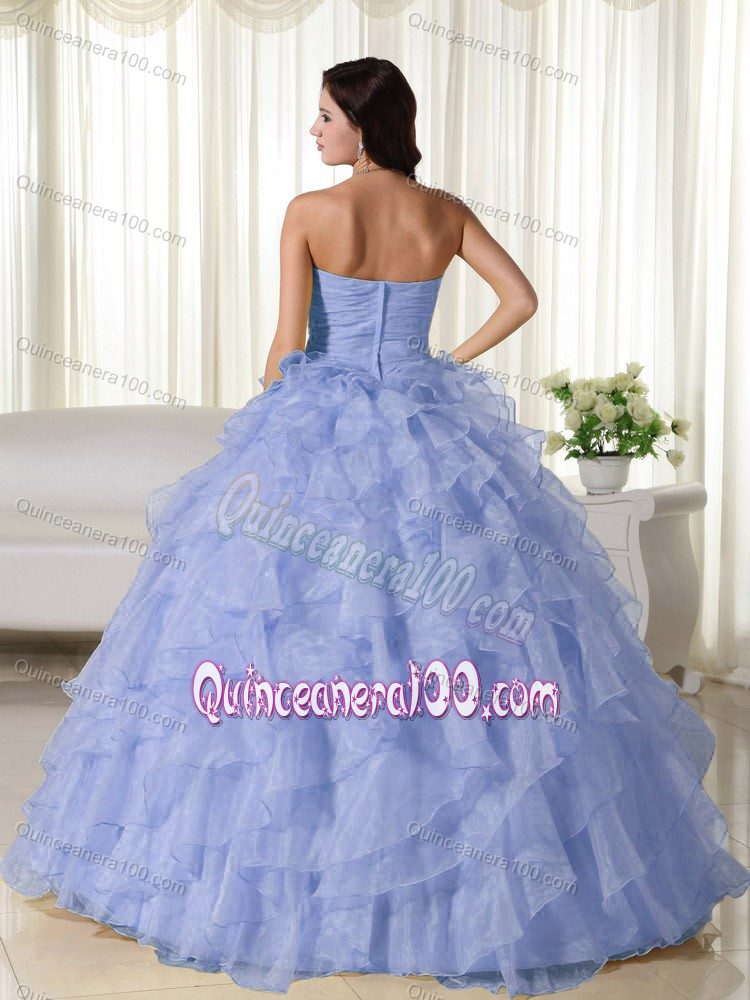 Ball Gown Sweetheart Lilac Quinceanera Party Dress with Ruffles