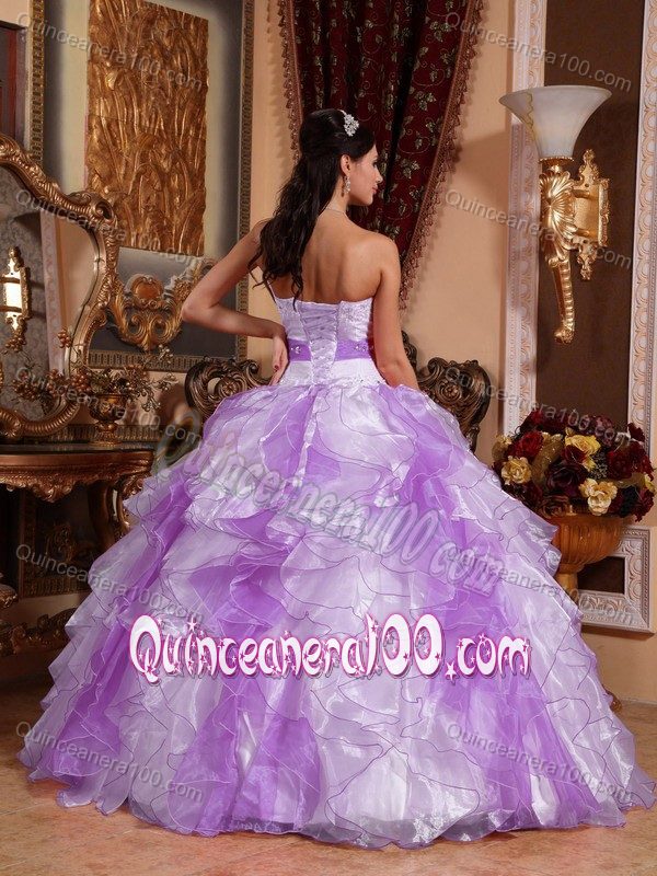 Multi-color Strapless Ball Gown Ruffled Quinceneara Dresses