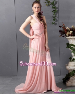 2015 New Style Sweetheart Dama Dress with Watteau Train