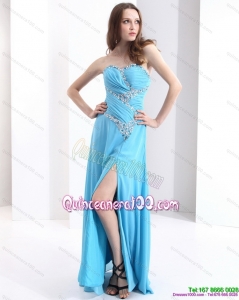 New Style Sweetheart Ruching 2015 Dama Dresses with Beading