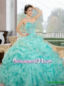 2015 Unique Sweetheart Quinceanera Dresses with Ruffles and Pick Ups