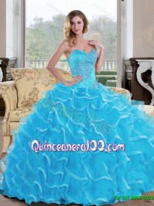 Unique Ball Gown Sweetheart Quinceanera Dress with Beading