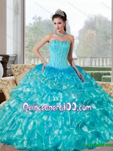 Unique Beading and Ruffles Sweetheart Quinceanera Dresses for 2015