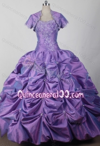 2014 Classical Purple Ball Gown Sweetheart Appliques Quinceanera Dresses