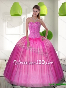 2015 New Arrival Beading Sweetheart Ball Gown Quinceanera Dresses