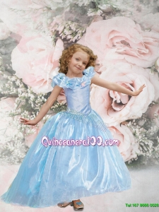 Fashionable Ball Gown Cinderella Flower Girl Dress with Hand Made Flowers