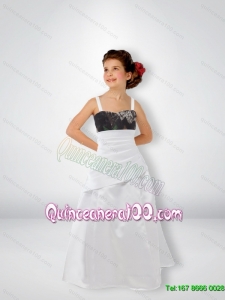 Exclusive A Line Straps Camo Flower Girl Dresses with Sweep Train