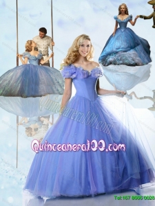 Hand Made Flowers Fashionable Cinderella Quinceanera Dresses