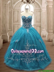 New Arrivals Big Puffy Sweet 16 Dress in Teal