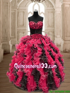 Luxurious Backless Sweet 16 Dress with Beading and Ruffles
