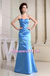 2014 Custom Made Sweetheart Blue Mother of the Dresses with Ruching