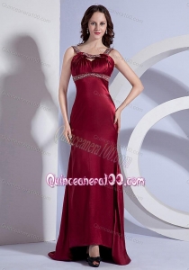 2014 Exquisite Beading Decorate Mother of the Dresses in Burgundy
