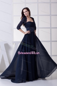 2014 The Most Popular Empire Beading Navy Blue Mother of the Dresses