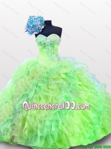 2016 Fall Elegant Quinceanera Dresses with Sequins and Ruffles