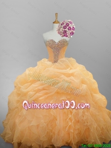 2015 Luxurious Sweetheart Quinceanera Dresses with Ruffled Layers