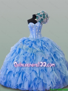 2016 Summer Top Seller Sweetheart Quinceanera Dresses with Beading and Ruffles