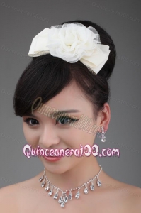 White Tulle Cheap Hairpins Birdcage Veils with Lace