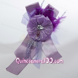 Beautiful Lavender Tulle Feather Hair Ornament