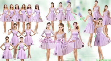 New Arrivals Empire Mini Length Bridesmaid Dresses in Lilac