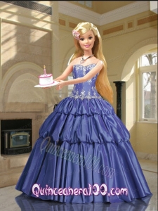 Lavender Quinceanera Dress For Barbie Doll with Appliques