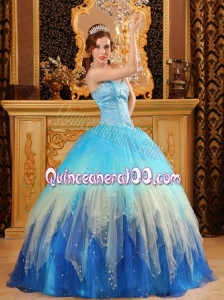 Most Popular Multi-color Sweetheart 2014 Quinceanera Dresses with Beading