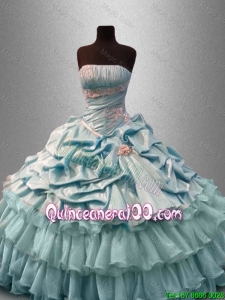 Classical Strapless Quinceanera Dresses with Pick Ups and Beading for 2016